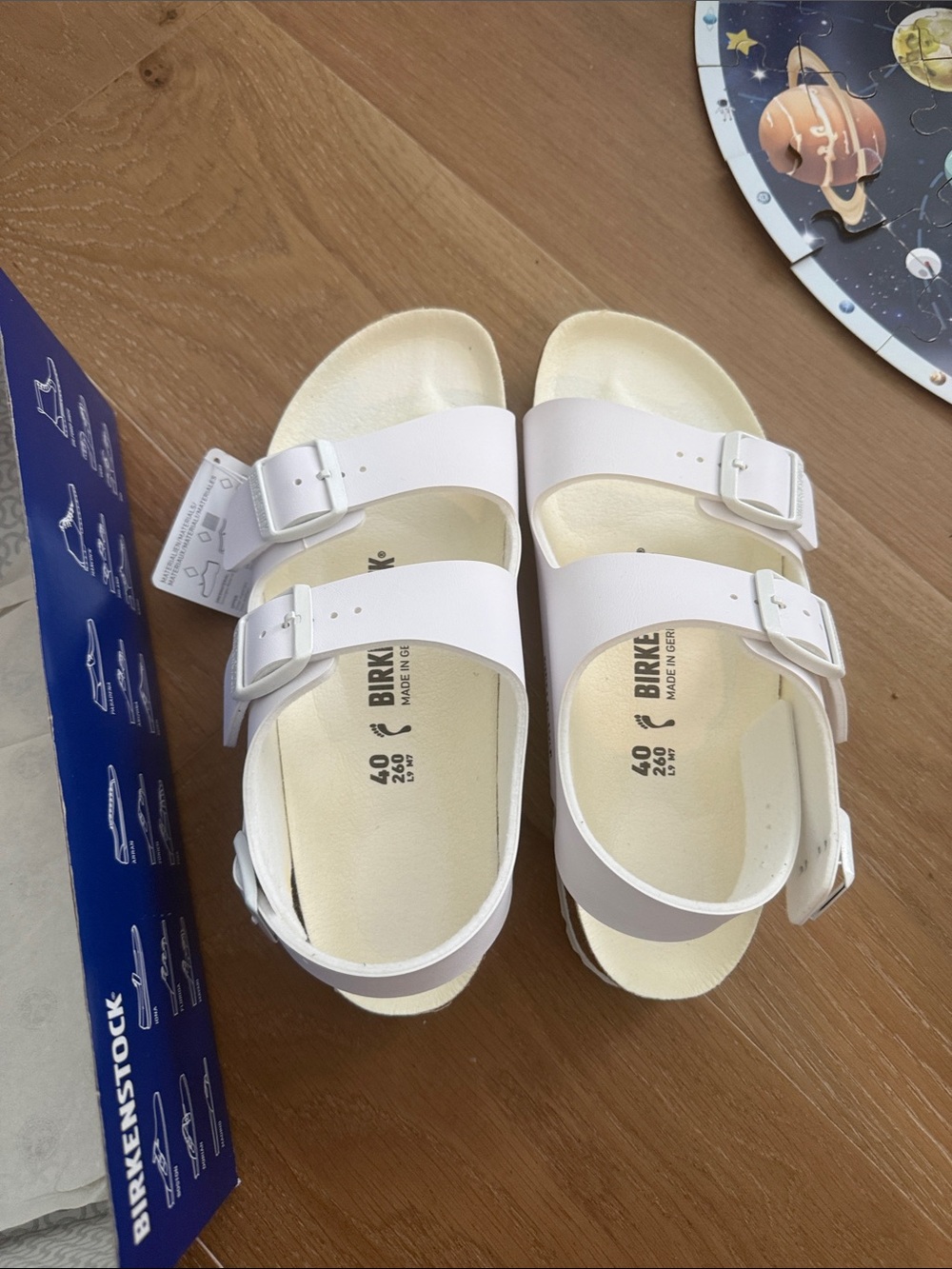 Birkenstock White Arizona EVA Slide Sandals - Picture 2 of 3